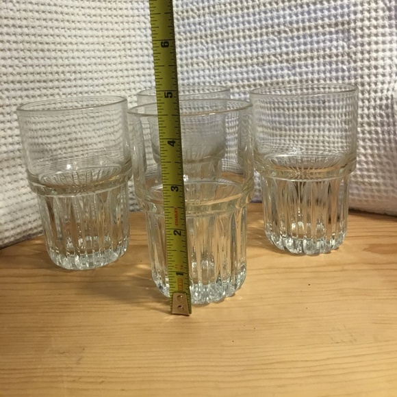 Set of 4 Stackable | Vintage Libbey Duratuff Everest Glass Whiskey Tumblers - Picture 7 of 8